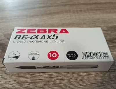 KALAM.KZ - Ручка роллерная 0,5мм черная, Zebra, AX5