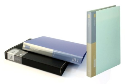 KALAM.KZ - Папка на 2 кольца, A4, 38мм, пластик, (черн.,синяя) Shuter Standard