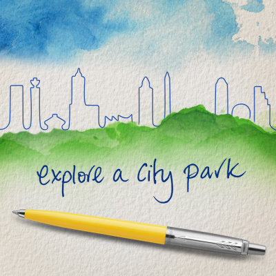 KALAM.KZ - Ручка шариковая Parker Jotter ORIGINALS YELLOW CT, 1,0 мм М, синяя, ЭКО-упаковка 2076