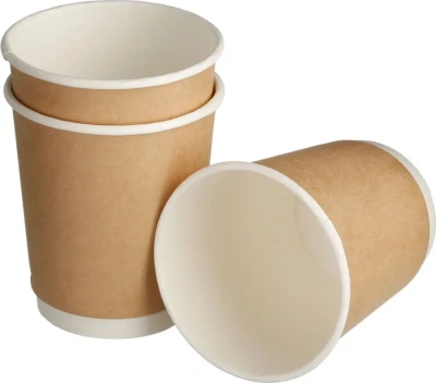 KALAM.KZ - Стакан бумажный, 250мл, d 80 двухслойный, крафт-коричневый, (25 шт в уп)