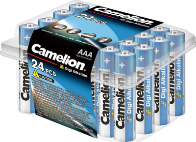 Батарейка AAA,1.5V, Digi Alkaline (Пластиковый кейс  24шт) Camelion