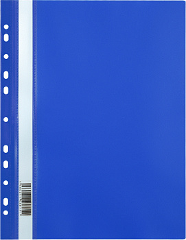 KALAM.KZ - Скоросшиватель пластиковый, с перфорацией, A4 180 мкм, синий 