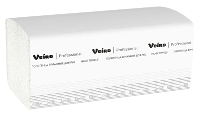 KALAM.KZ - Полотенца бумажные 2х-слойные V-сложение "21,6смх21смх200л Veiro Professional Comfort" 20 шт в кор