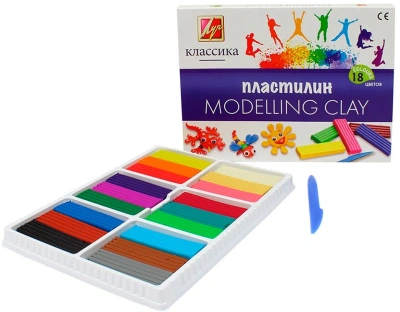 KALAM.KZ - Пластилин 18 цветов,со стеком, Луч