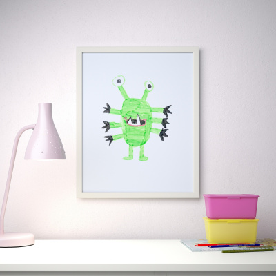 KALAM.KZ - Рамка для фото А4 деревянная, белая, акриловое небьющееся стекло  Фискбу