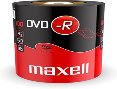 Диск DVD-R Maxell 16x4.7GB, 120мин, шпин.100шт,