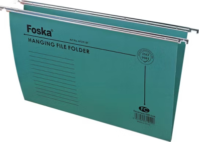 Папка подвесная FC(245x365(400)мм, 230гр, зеленая, картон Foska