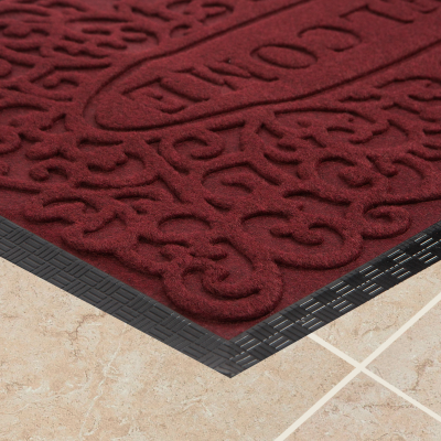 KALAM.KZ - Коврик 40*60 бордовый Lenzo полиэфир/резина