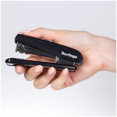 KALAM.KZ - Степлер №24/6, 26/6, 1-25л, пластик Berlingo "Comfort" корпус черный