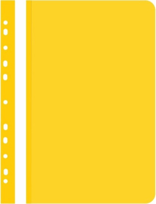 Скоросшиватель пластиковый, с перфорацией, A4, 100/170мкм, желтый Office, PBS