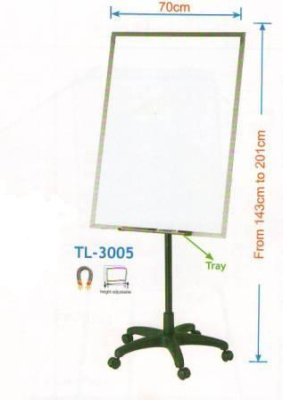 Доска магнитно-маркерная 70x100см, алюминиевая подставка, 5колес, Data Zone