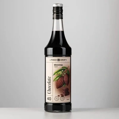 KALAM.KZ - Сироп Шоколад Pinch&Drop, стекло, 1л., D=85, H=330мм