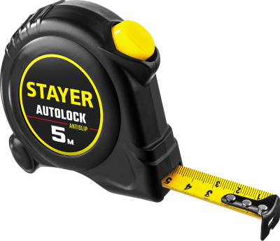 Рулетка 5м/19мм  AutoLock  с автостопом "STAYER "
