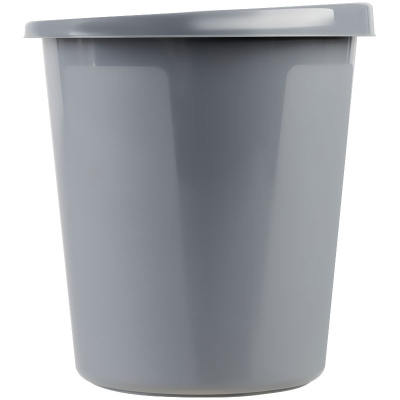 KALAM.KZ - Корзина для бумаг 9л, круглая, цельная, серая Стамм