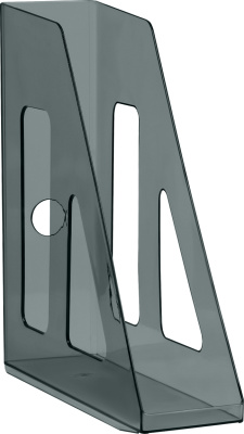 Лоток вертикальный A4, 70мм, тонированный черный Стамм Актив