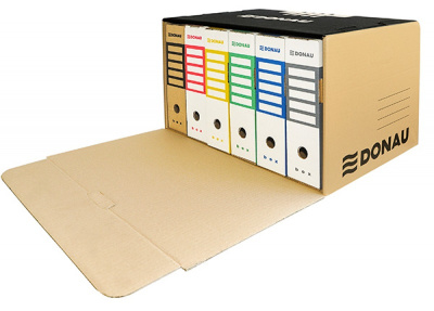 Архивный короб, 555x360x315мм, картон, коричневый Donau, PBS