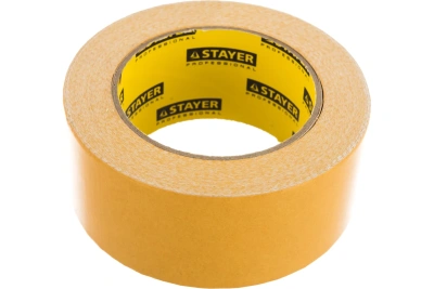 KALAM.KZ - Лента клейкая 50ммх25м, двухсторонняя на тканевой основе Stayer "Profi"