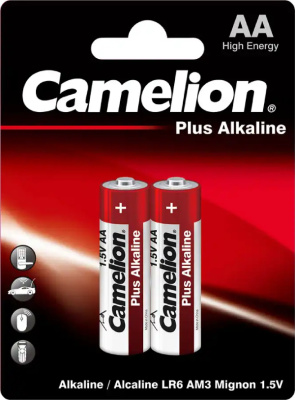 Батарейка AA, 1.5V Plus Alkaline (блистер 2шт) Camelion