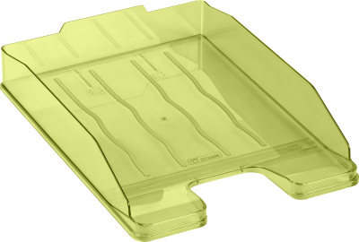 Лоток горизонтальный А4, лайм тонированный Стамм Эксперт