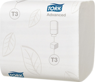 Бумага туалетная 2х-слойная, ZZ-сложение "19смх11смх242л Advanced Tork" 36 шт в кор