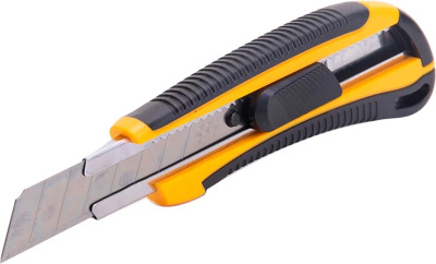 KALAM.KZ - Нож канцелярский 18 мм  усиленный, прорезиненная ручка, Deli