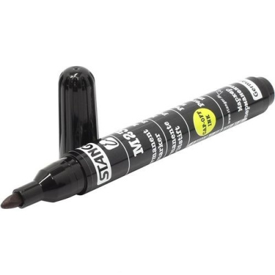 KALAM.KZ - Маркер перманентный, 1-3мм, круглый наконечник, черный Stanger M235