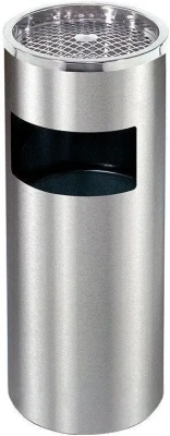 KALAM.KZ - Урна пепельница 25л. металлическая, хром, уличная, серебристая, d 25 см