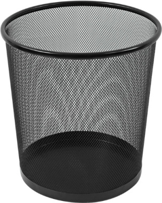 Корзина для бумаг 21 л, 29,5x34,5см, круглая, сетчатая, металлическая, черная Foska
