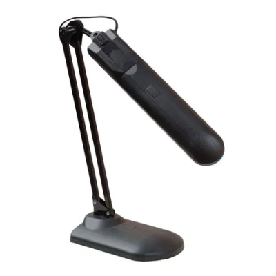 Лампа на подставке люминисцентная, 11Вт, 70см., черная Дельта