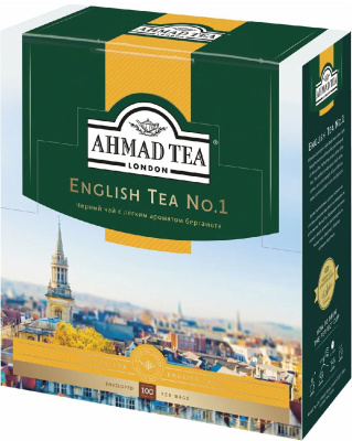 Чай черный, 100 пакетиков Ahmad English tea №1