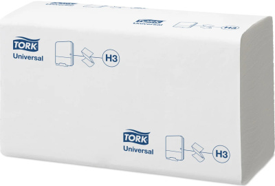 Полотенца бумажные 1но-слойные ZZ-сложение "23смх23смх250л Singlefold Universal" 20 шт в кор H3 Tork