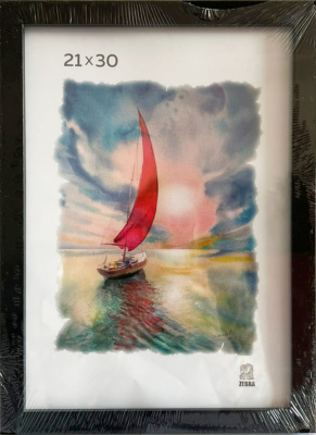 Рамка для фото А4 пластик, темный багет