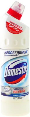 Чистящее средство для уборки, 750мл, дезинфиц.гель, Domestos Ультра белый