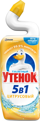 Чистящее средство для сантехники 900мл, с дозатором, цитрус "Утенок"