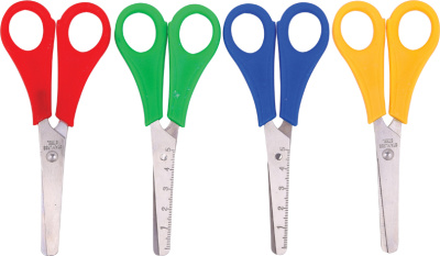 Ножницы 13 см, детские, с линейкой на лезвии, ассорти ArtSpace