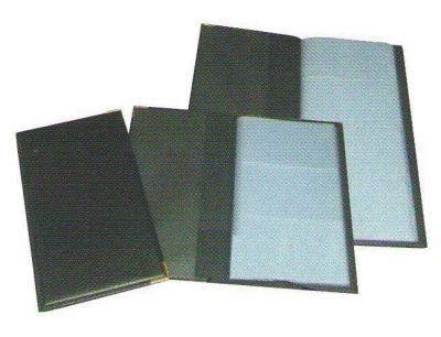 Визитница на 72 визитки, 110x195мм, черная Bindermax