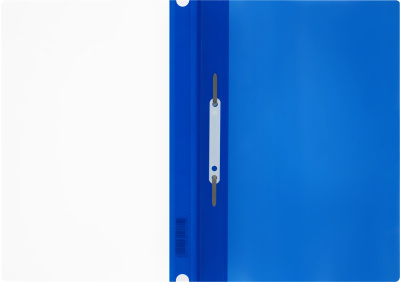 KALAM.KZ - Скоросшиватель пластиковый, с перфорацией, A4, 160мкм, синий Стамм