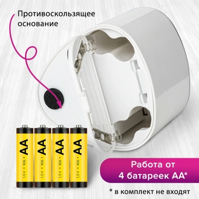 KALAM.KZ - Точилка электрическая, 2 отверстия, с контейнером, белая Brauberg