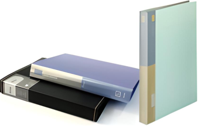 Папка на 2 кольца, A4, 38мм, пластик, (черн.,синяя) Shuter Standard