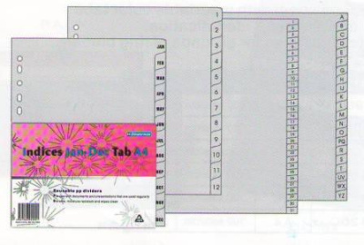 KALAM.KZ - Разделитель A-Z, А4, 20л, пластик, серый Bindermax