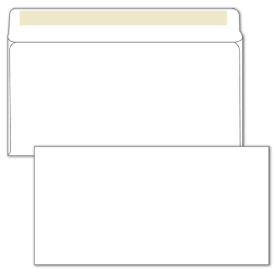 Конверт 110х220мм,90гр,без окна,белый,с отрывной полосой по длинной стороне Blasetti