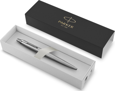 KALAM.KZ - Ручка гелевая Parker Jotter Stainless Steel CT, 0,7 мм F, черная 2020646