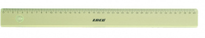 Линейка 40см, прозрачная зеленая, пластик Laco