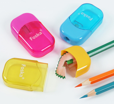 KALAM.KZ - Точилка 1 отверстие, с контейнером, форма прямоугольная, пластик Foska