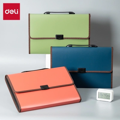 KALAM.KZ - Портфель 13отделений А4+, 0.75мм, с ручкой, пластик Deli