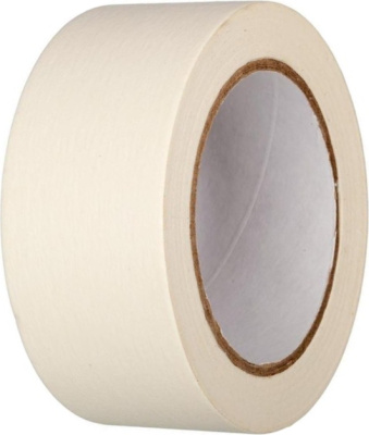 Лента клейкая.38ммx30м, бумажная (малярная) (INT) 125mic