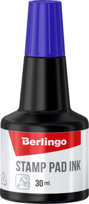 Краска штемпельная 30мл, синяя Berlingo