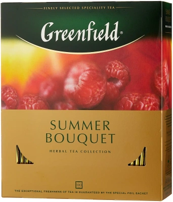 Чай травяной, 100 пакетиков, Greenfield Summer Bouquet фруктово-ягодный