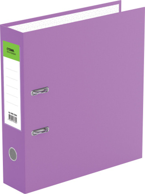 Регистратор А4, 70мм, PVC/Paper, сиреневый Стамм