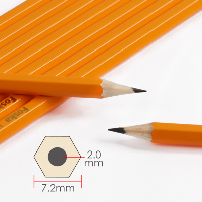 KALAM.KZ - Карандаш простой HB, с ластиком, желтый корпус Foska